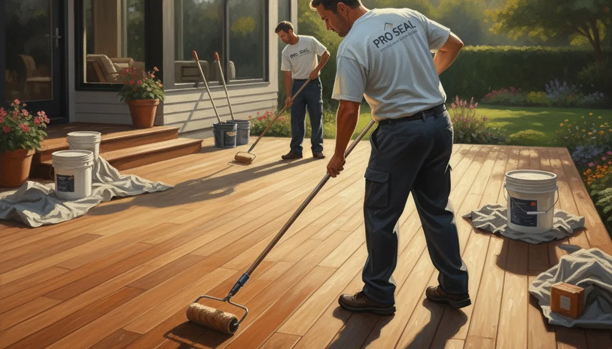 Professional deck sealing service in Long Beach, CA to protect wood from sun, moisture, and salt air